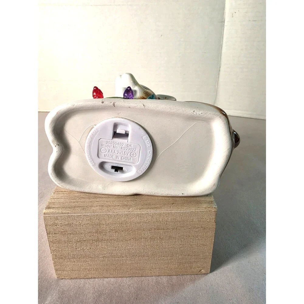 New Rudolph Mr. Christmas Ceramic Ornament Light Up 5.5